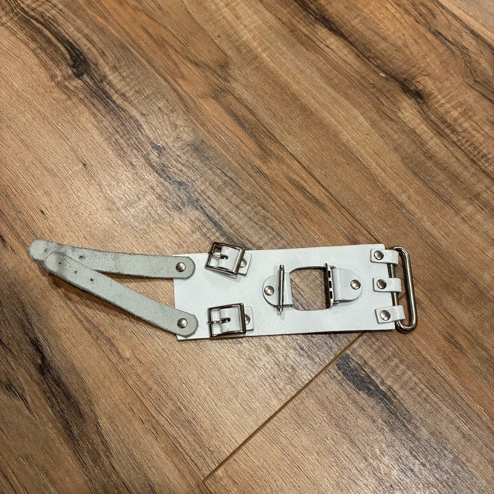 White Leather Apple Watch band